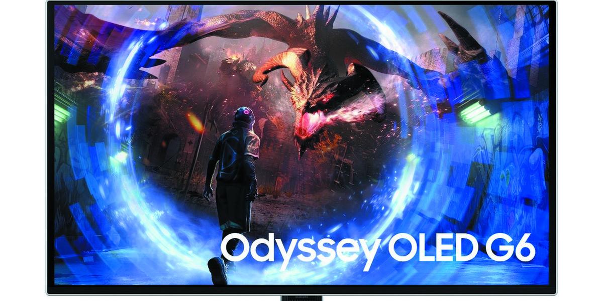 Novos monitores Odyssey G6 e G8 custam o mesmo que uma TV gigante, mas oferecem recursos para quem ganha a vida jogando videogame (SAMSUNG/DIVULGAÇÃO)