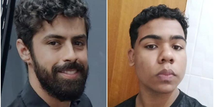 Da esquerda para a direita: Thiago Machale, 31 anos, e Victor Ribeiro, 14 anos (MONTAGEM/ARQUIVOS PESSOAIS)