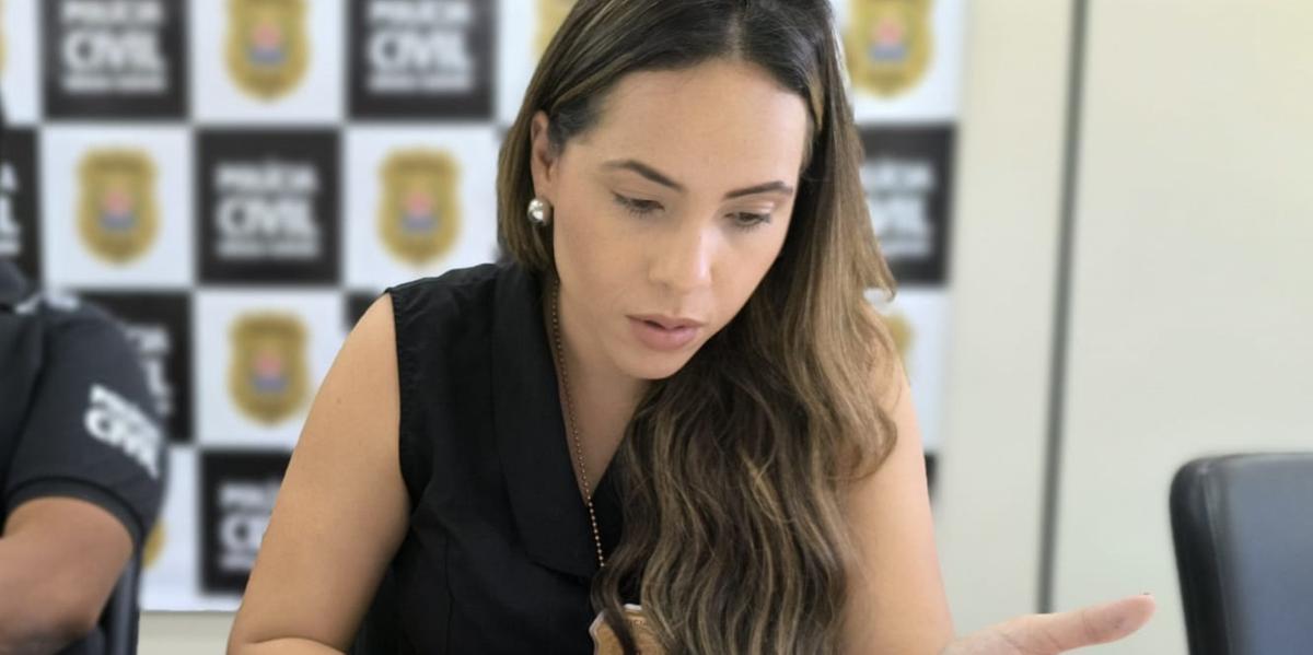 A delegada Francielle Drumond, encarregada do caso, afirmou que as evidências indicam que o crime foi planejado antecipadamente (Larissa Durães)