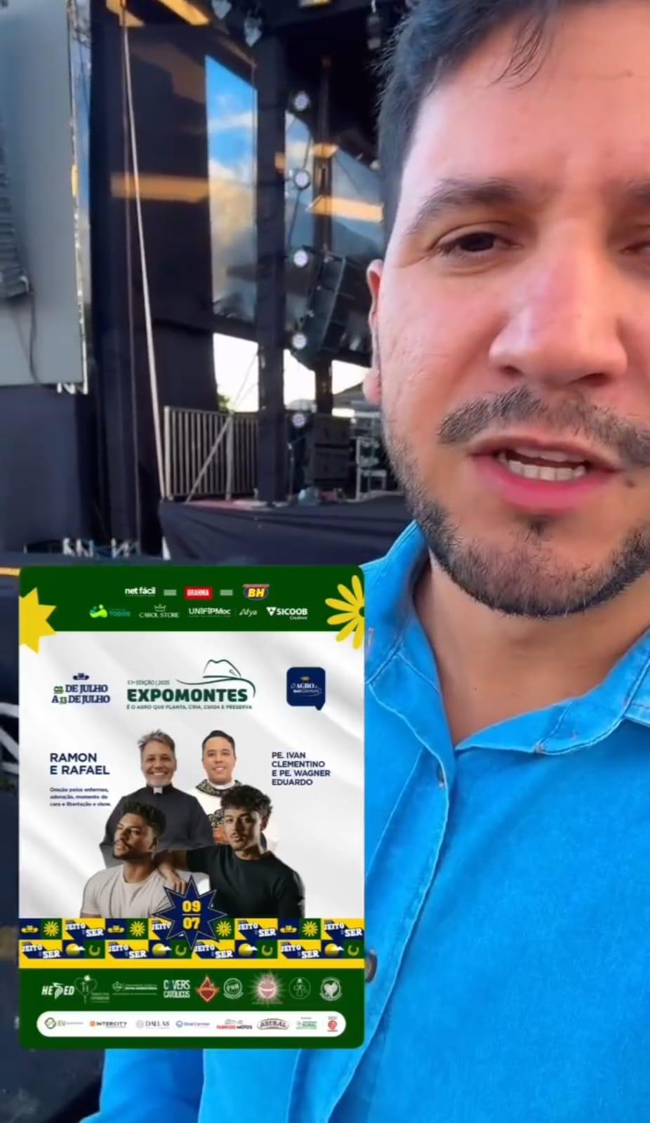 Secretário justifica evento religioso na Expomontes em vídeo (Reprodução/Internet)