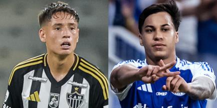 Iván Román e Kaio Jorge podem se enfrentar pelas Seleções de Chile e Brasil (Montagem / Foto: Pedro Souza - Atlético / Gustavo Aleixo - Cruzeiro)