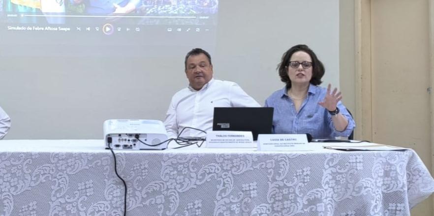 “Exercício Simulado de Atendimento a Foco de Febre Aftosa”, em Montes Claros, teve a presença do secretário de Estado da Agricultura, Pecuária e Abastecimento, Thales Fernandes, e da diretora-geral do IMA, Luísa de Castro (Larissa Durães)