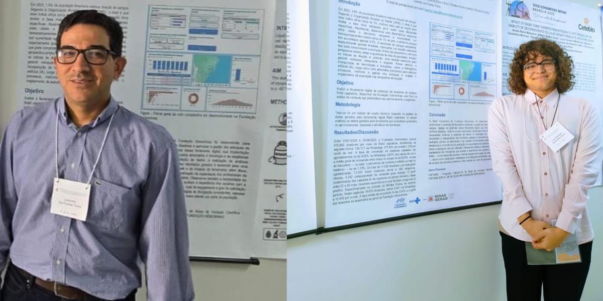 O Coordenador do projeto, Leandro de Freitas Teles, e o aluno de Ciências da Computação Luis Henrique Fernandes Vieira, vão receber o prêmio no Congresso Nacional de Hematologia e Hemoterapia (EMOM) (arquivo pessoal)
