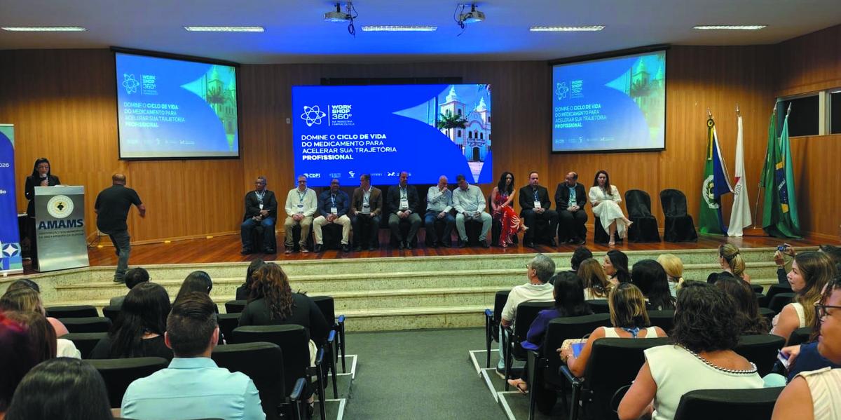 O “Workshop 360° na Indústria Farmacêutica”, reuniu universidades, gestores públicos, profissionais, empresas e representantes da vigilância sanitária para debater avanços e desafios do setor e autoridades políticas (Larissa Durães)