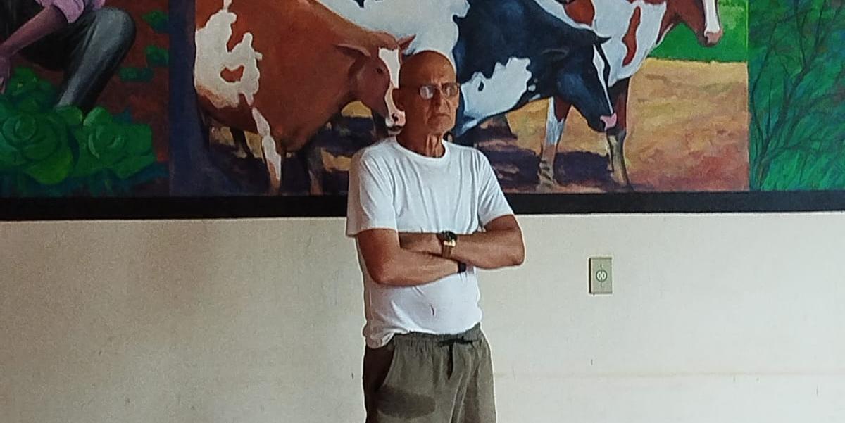 Artista inaugura painel artístico em comunidade rural (divulgação)