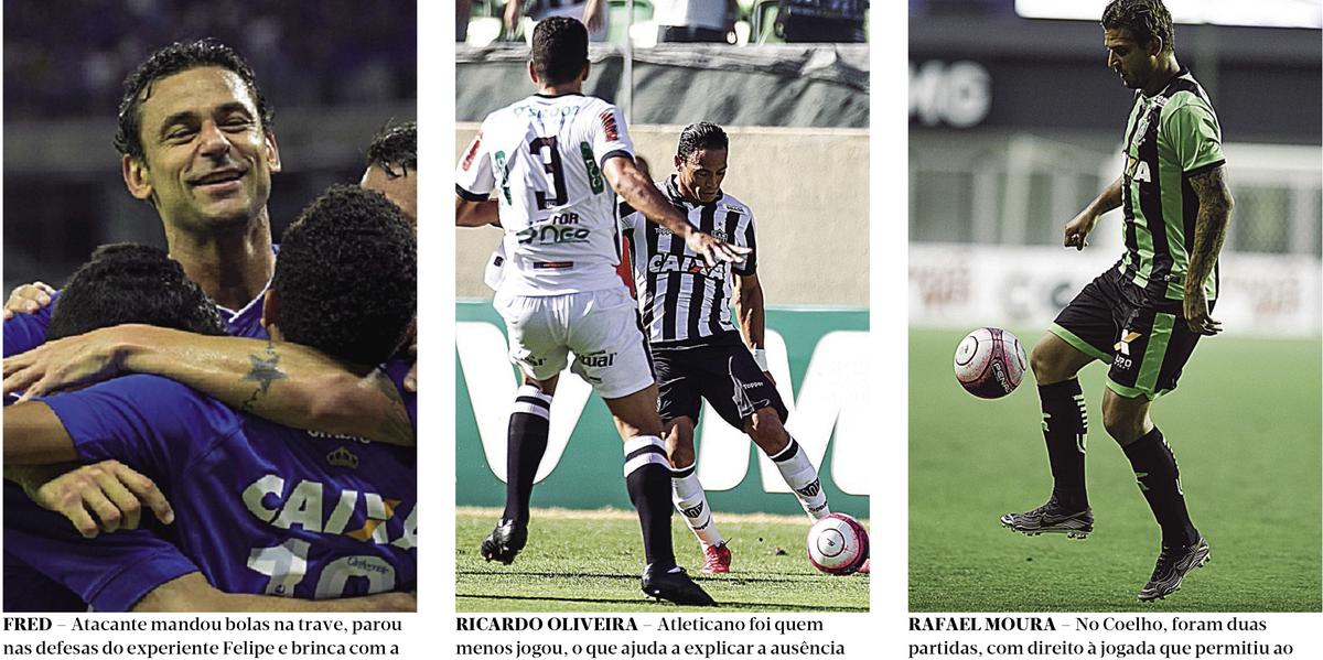  (Washington Alves/Cruzeiro/Lightpress / Bruno Cantini/Atlético / Mourão Panda/América)