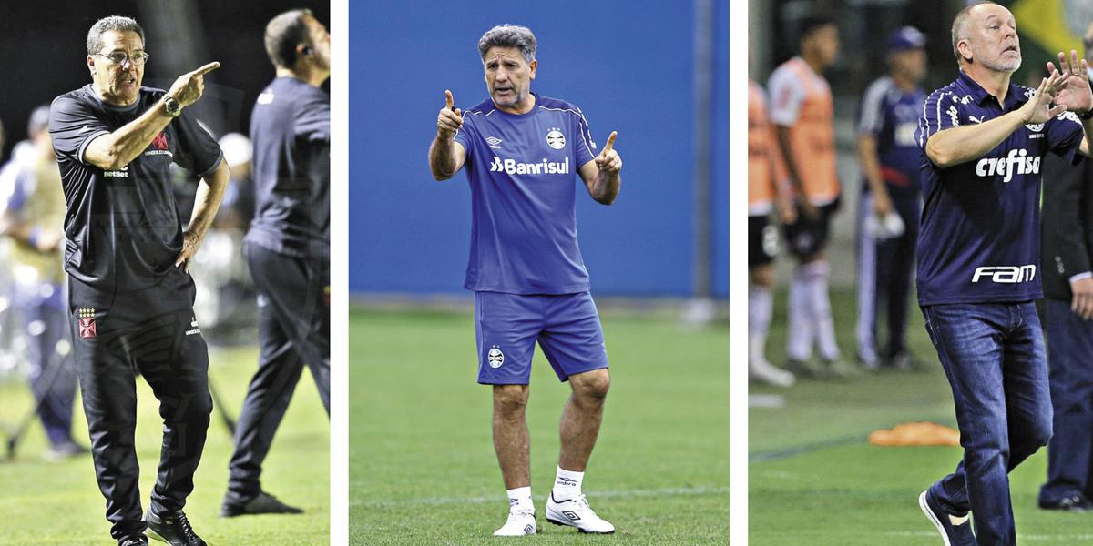 (RAFAEL RIBEIRO/VASCO/LUCAS UEBEL/GRÊMIO/CÉSAR GRECO/AG.PALMEIRAS)