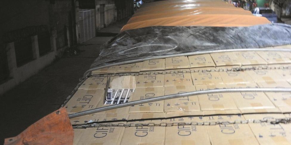 Milhares de caixas de cigarros do Paraguai foram interceptadas neste fim de semana. (Ascom/Polícia Federal/divulgação)