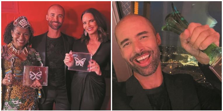 Tiago Olliver ficou entre os “top 5” e recebeu prêmio de melhor artista brasileiro (ARQUIVO PESSOAL)