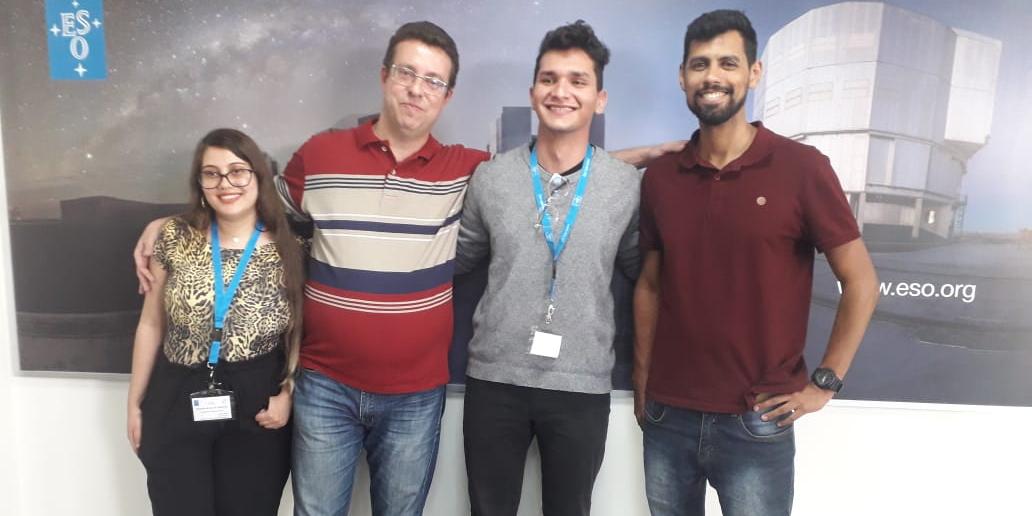 Pesquisadores do Observatório Nacional no evento da ESO. (Arquivo Pessoal)