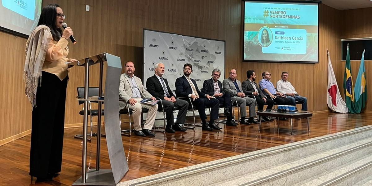 Kathleen Nascimento, secretária-adjunta de Desenvolvimento Econômico, discursou sobre investimentos (AMAMS/DIVULGAÇÃO)