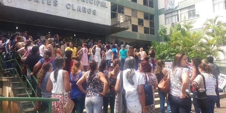 Em 2019, professores da rede municipal já protestavam. (Arquivo)