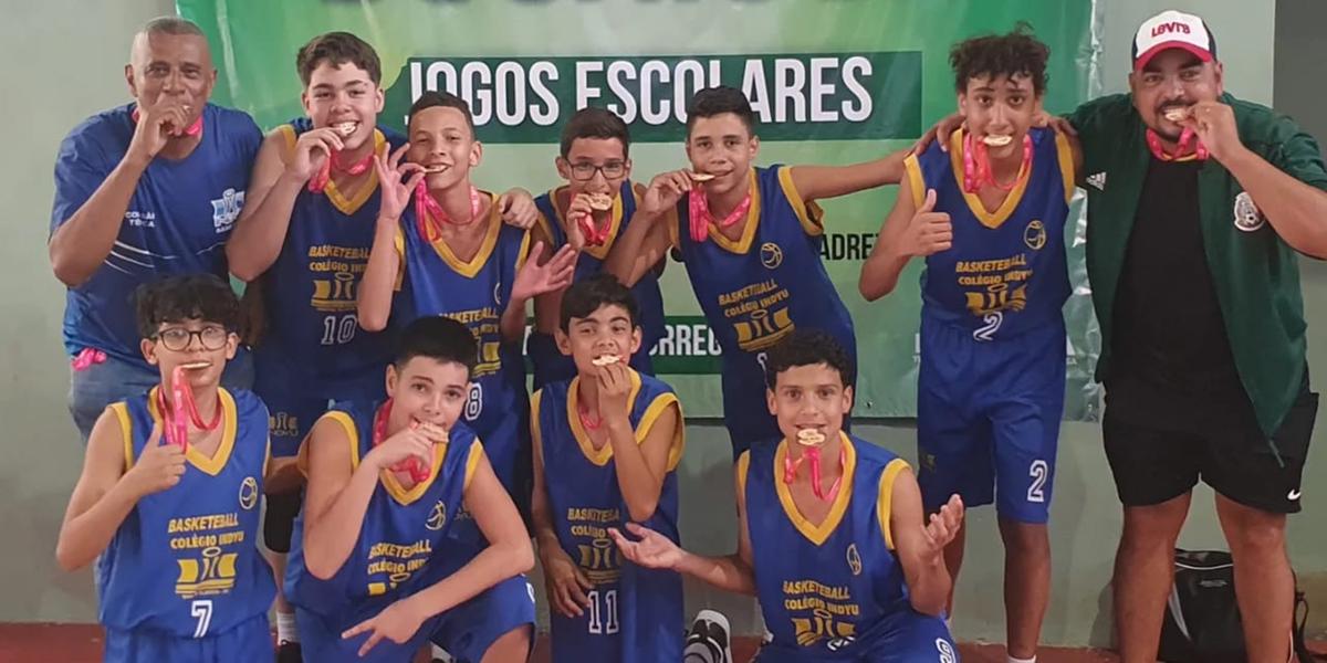 Basquete Indyu masculino módulo 1 campeão etapa microrregional JEMG realizado em Bocaiuva (Divulgação)