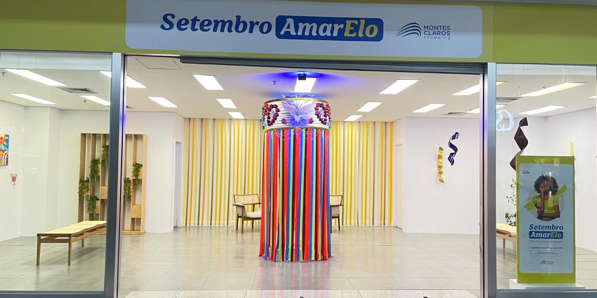 Shopping dedicou espaço exclusivo para a campanha do Setembro Amarelo (Divulgação/moc shopping)